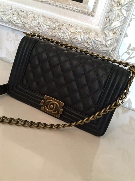 chanel le boy bag gold chain|chanel boyfriend bag small.